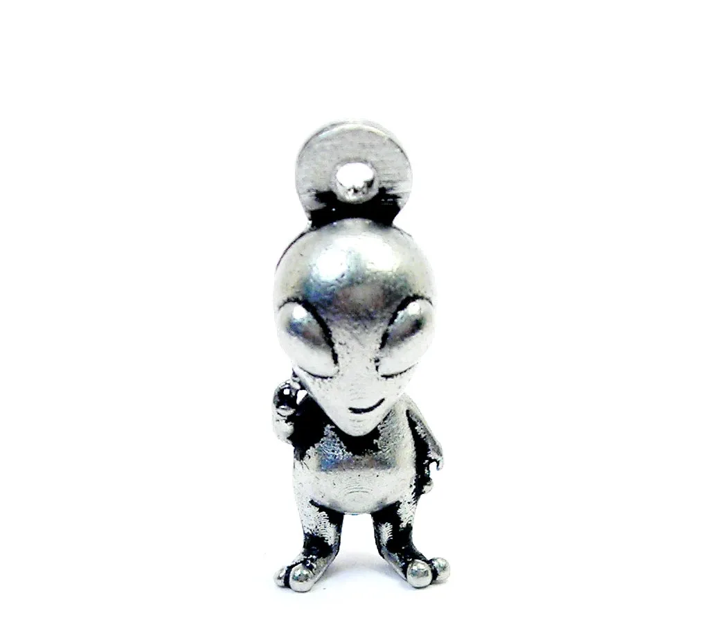 Alien grey man  UFO  Single Charm Necklace