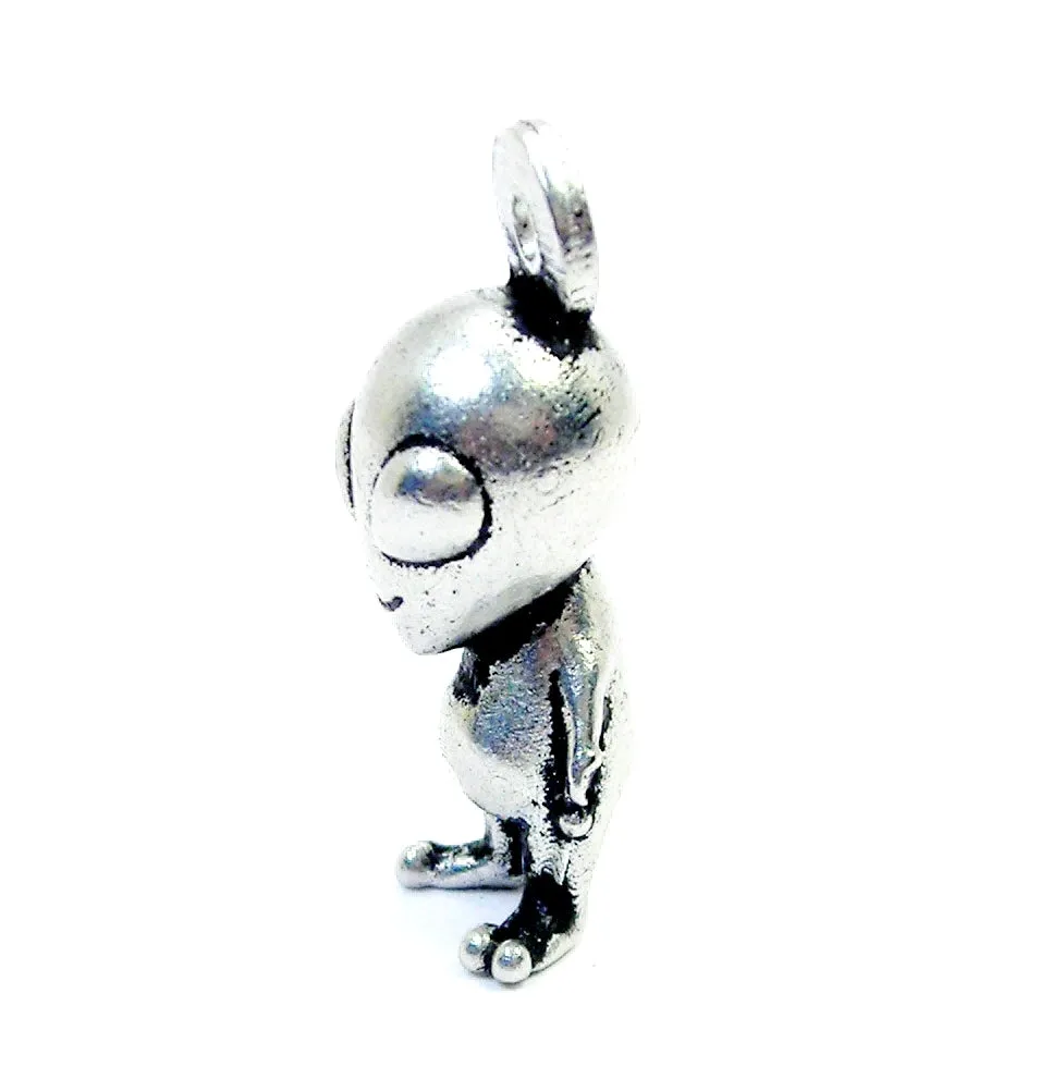 Alien grey man  UFO  Single Charm Necklace