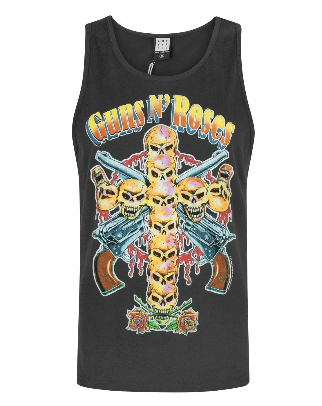 Amplified Guns N Roses Neon Skull Cross Men's Vest