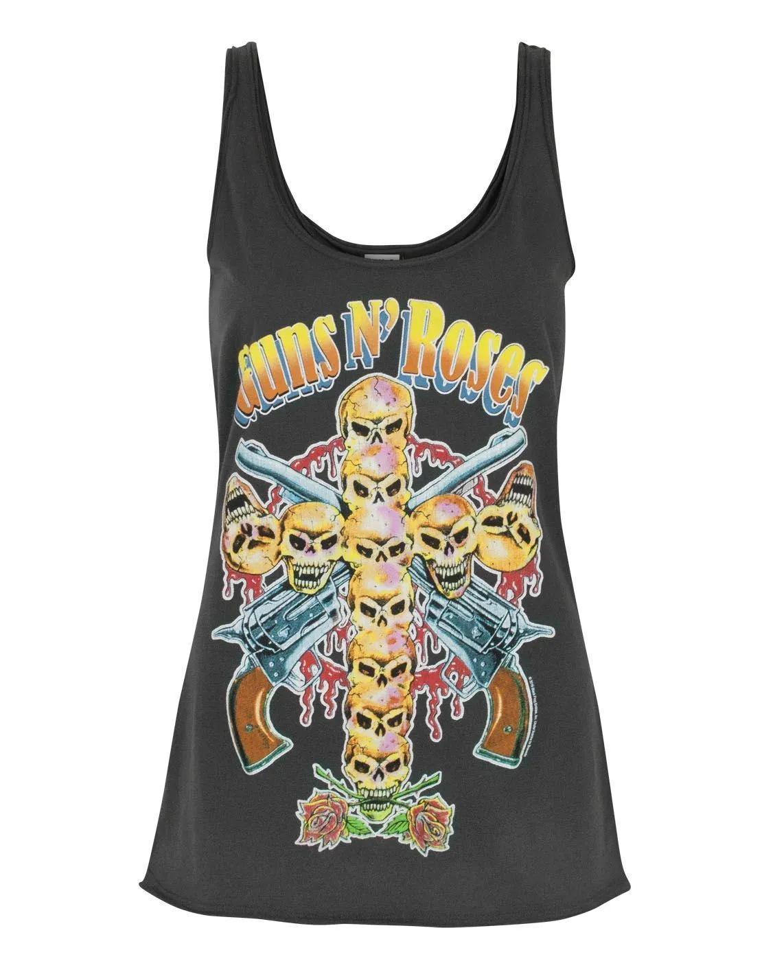 Amplified Guns N Roses Neon Skull Cross Women's Vest