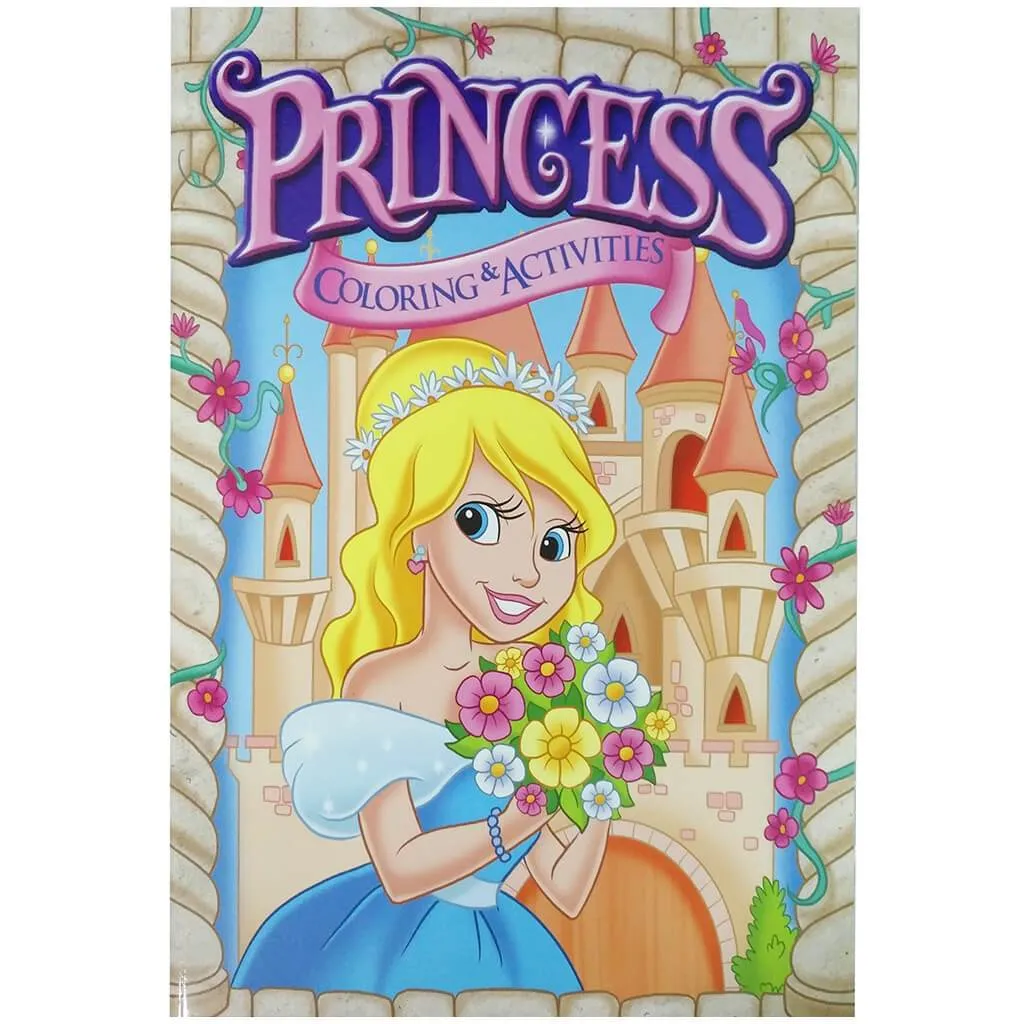 Bazic Jumbo Princess Coloring and Activity Book Flowers