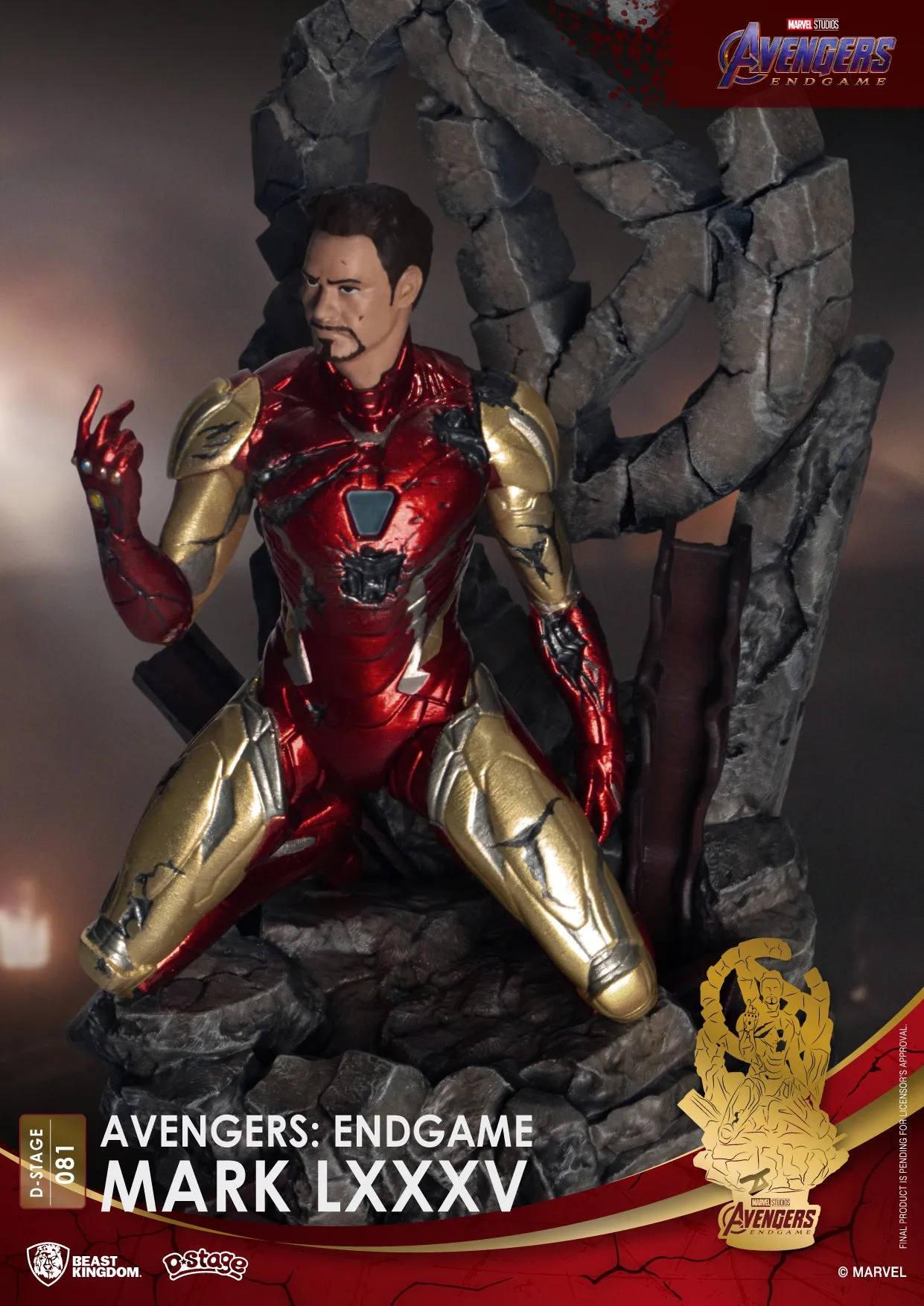 Beast Kingdom DS-081 Marvel Avengers Endgame: Iron Man MK85 Mark LXXXV Diorama Stage D-Stage Figure Statue