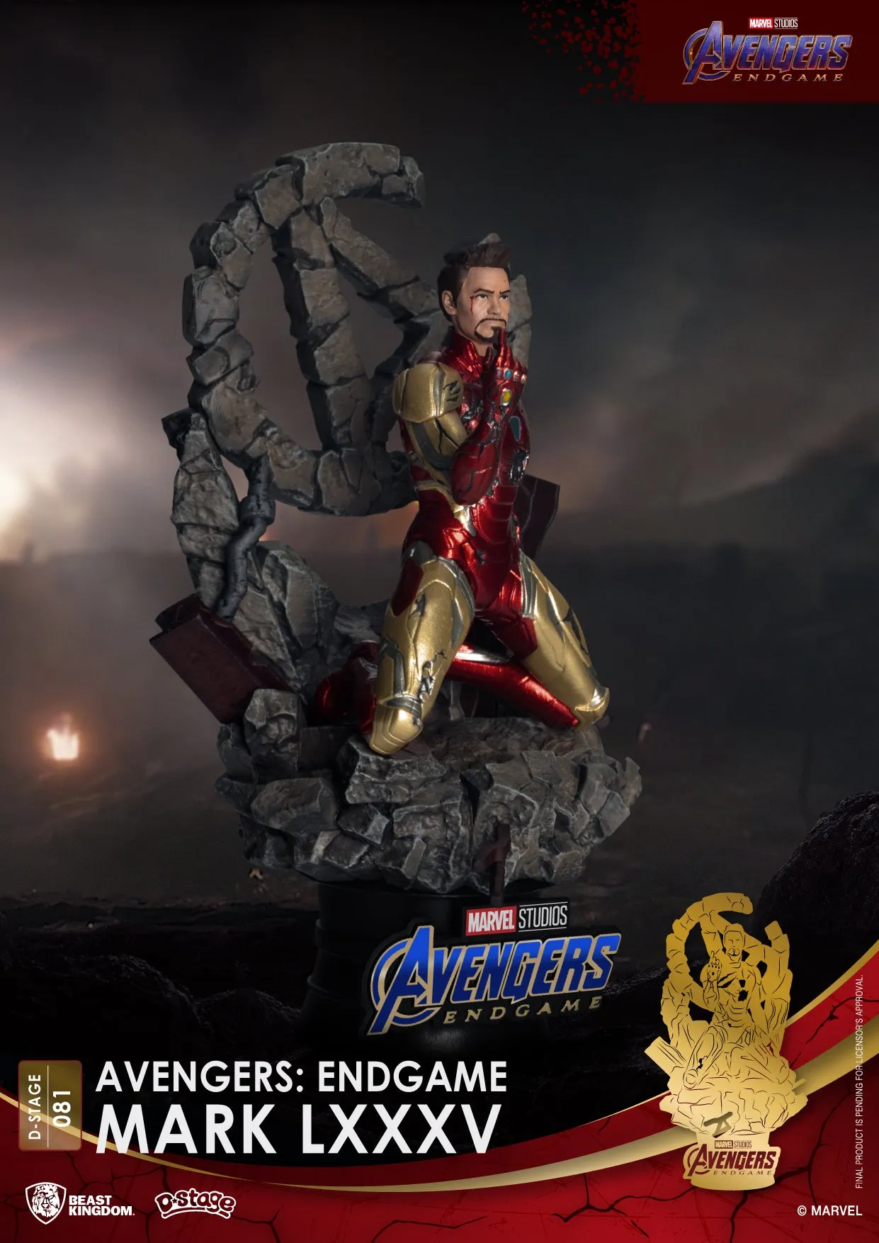 Beast Kingdom DS-081 Marvel Avengers Endgame: Iron Man MK85 Mark LXXXV Diorama Stage D-Stage Figure Statue