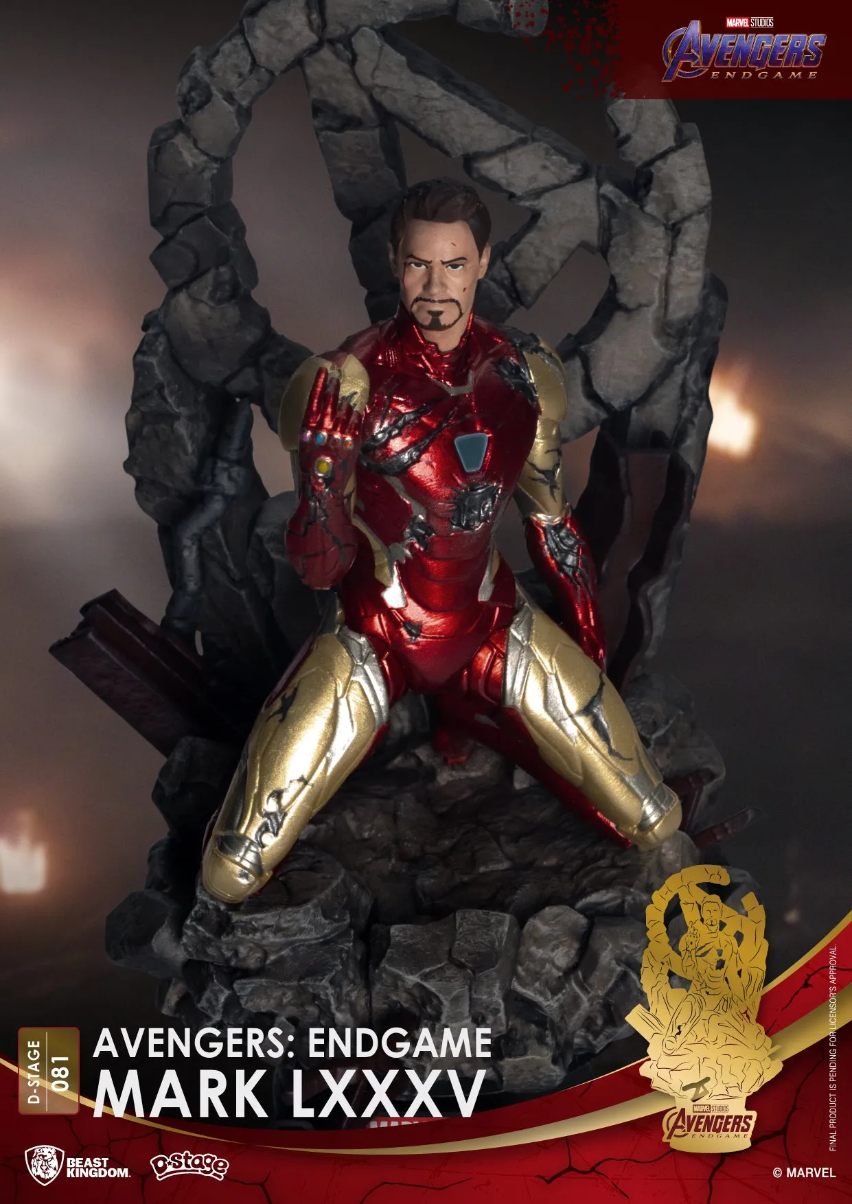 Beast Kingdom DS-081 Marvel Avengers Endgame: Iron Man MK85 Mark LXXXV Diorama Stage D-Stage Figure Statue