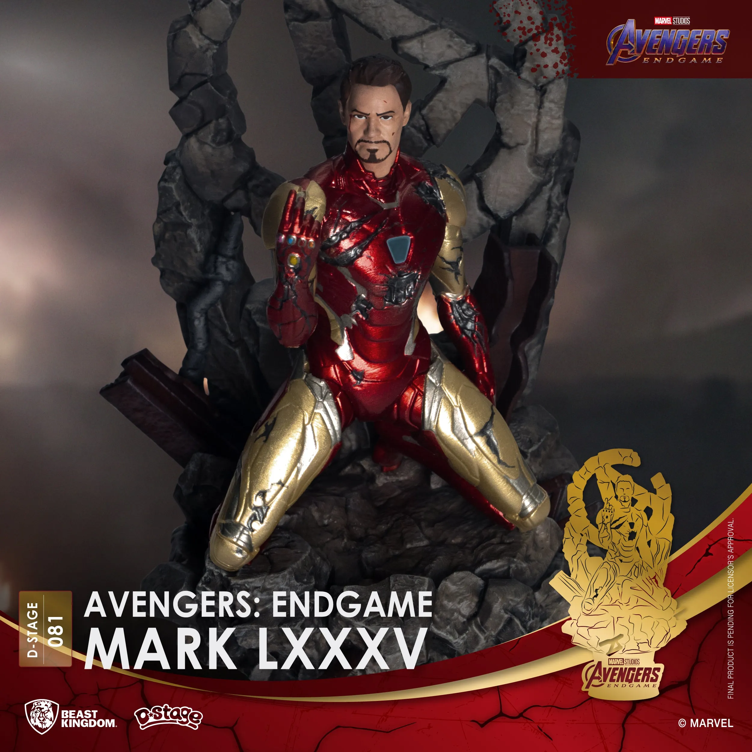 Beast Kingdom DS-081 Marvel Avengers Endgame: Iron Man MK85 Mark LXXXV Diorama Stage D-Stage Figure Statue