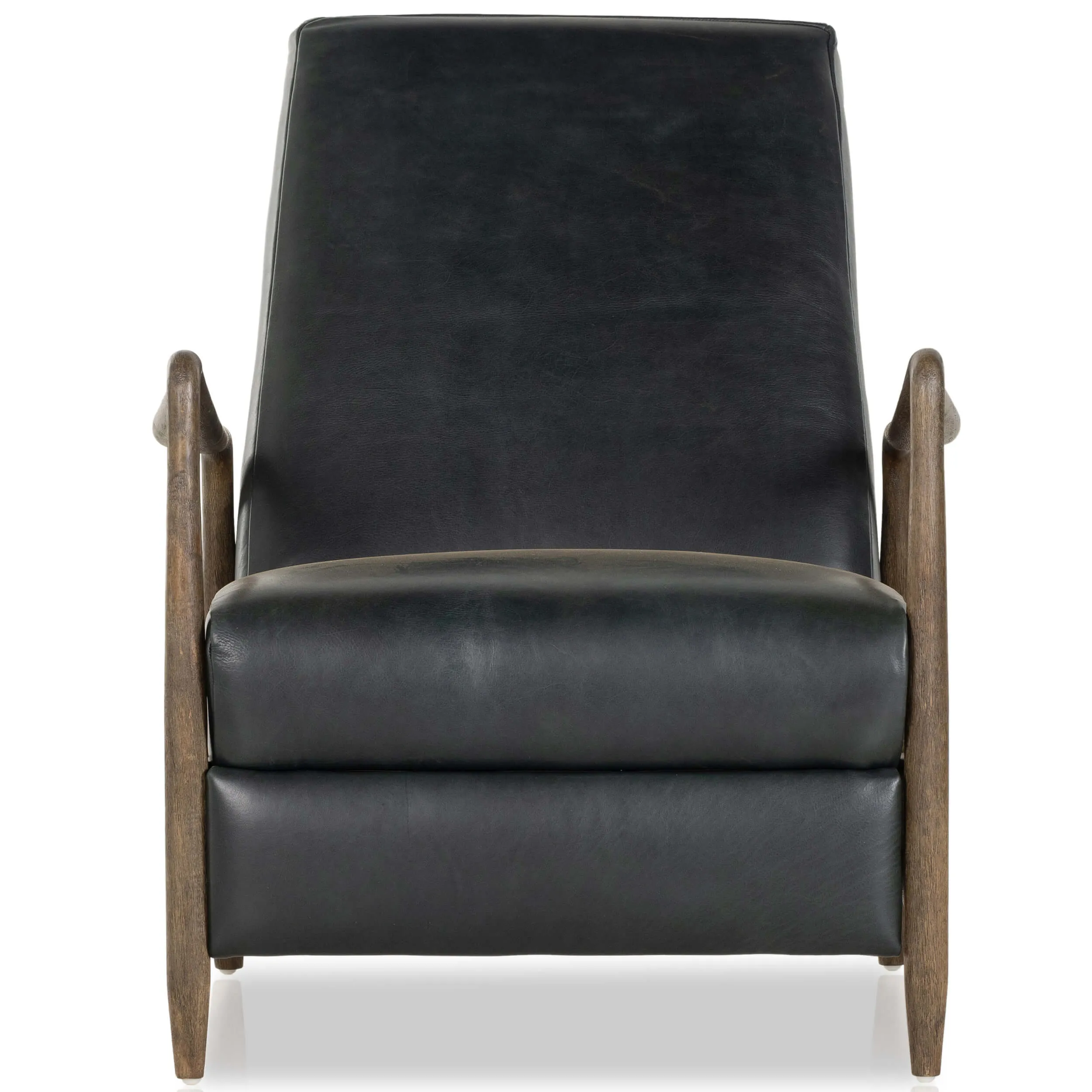 Braden Leather Recliner, Dakota Black