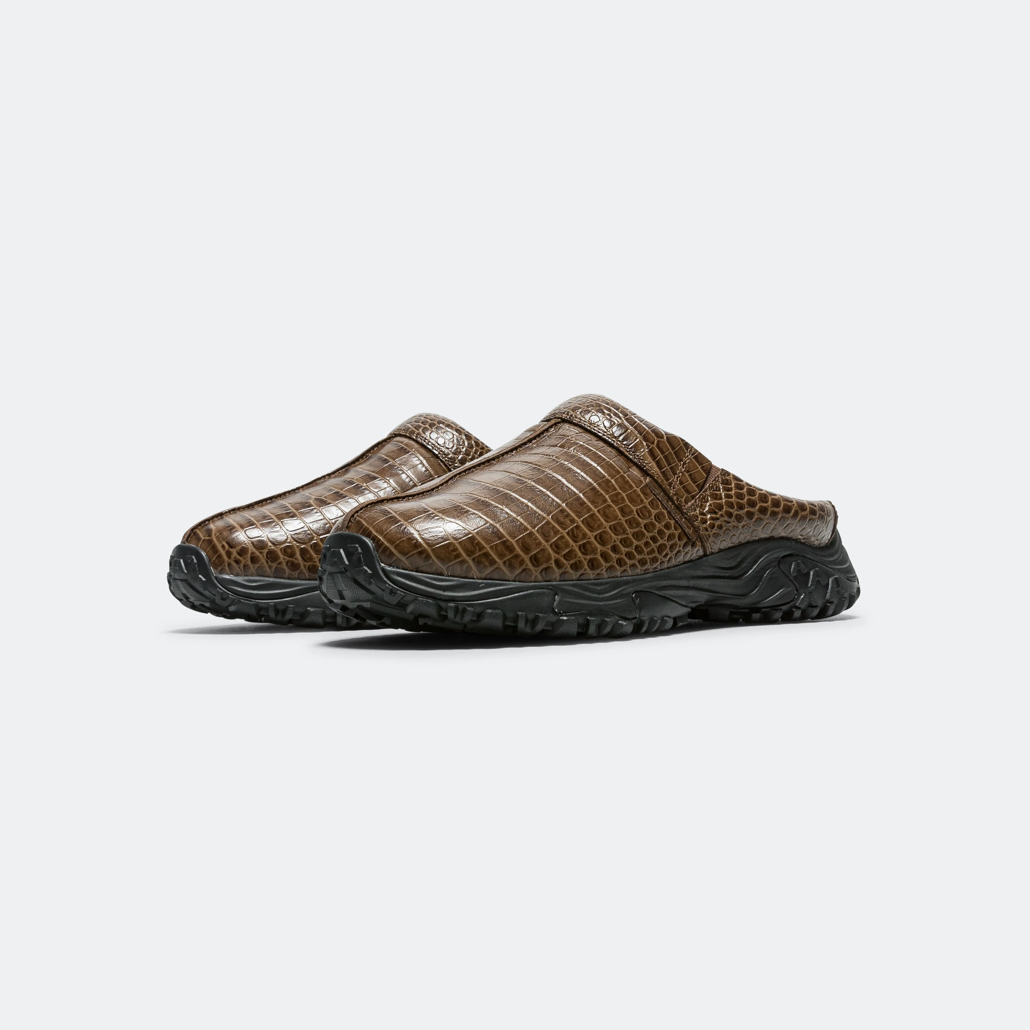 Clog 1 x Martine Rose - Brown Crocodile Leather