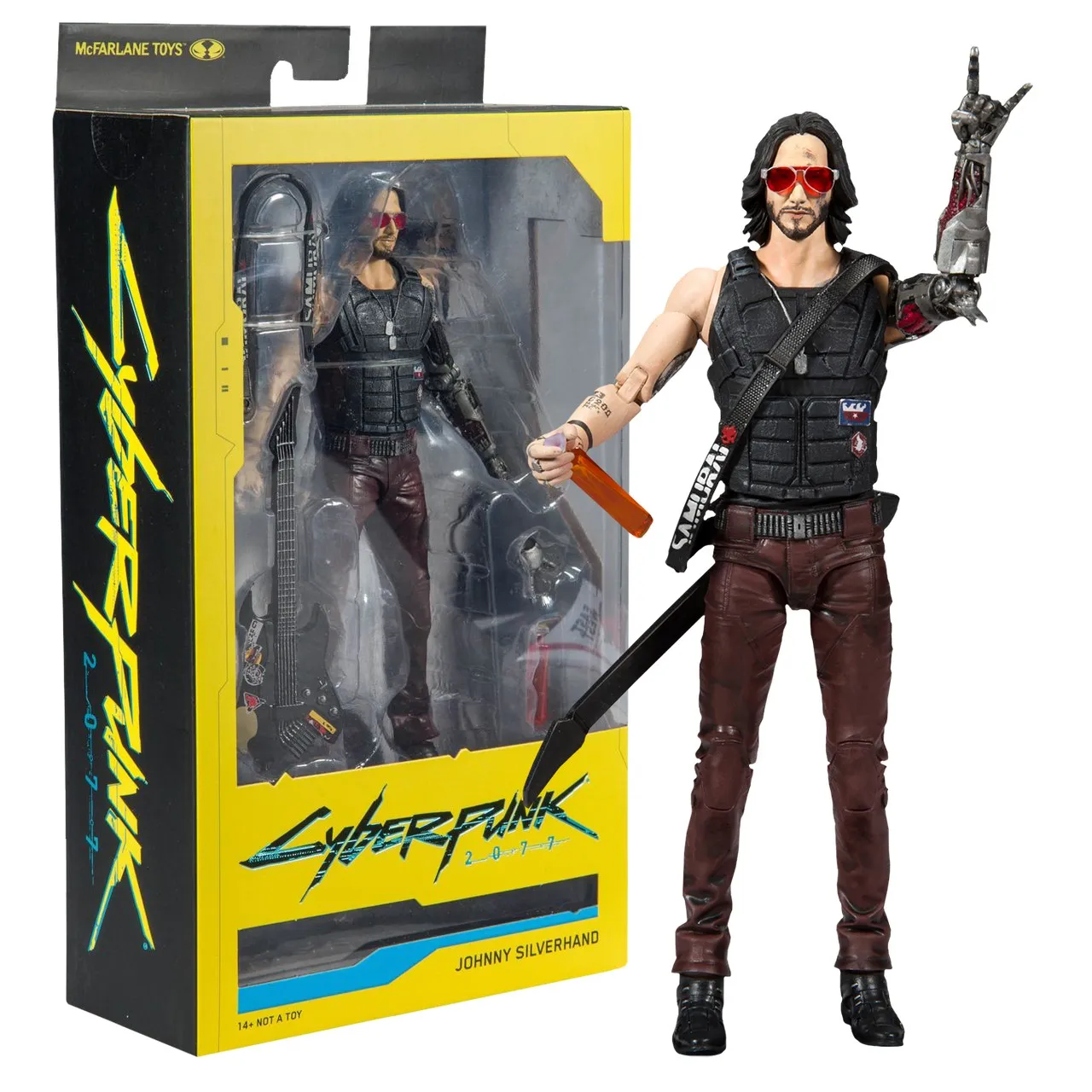 Cyberpunk 2077 Johnny Silverhand (Keanu Reeves) 7 Inch Action Figure - McFarlane Toys