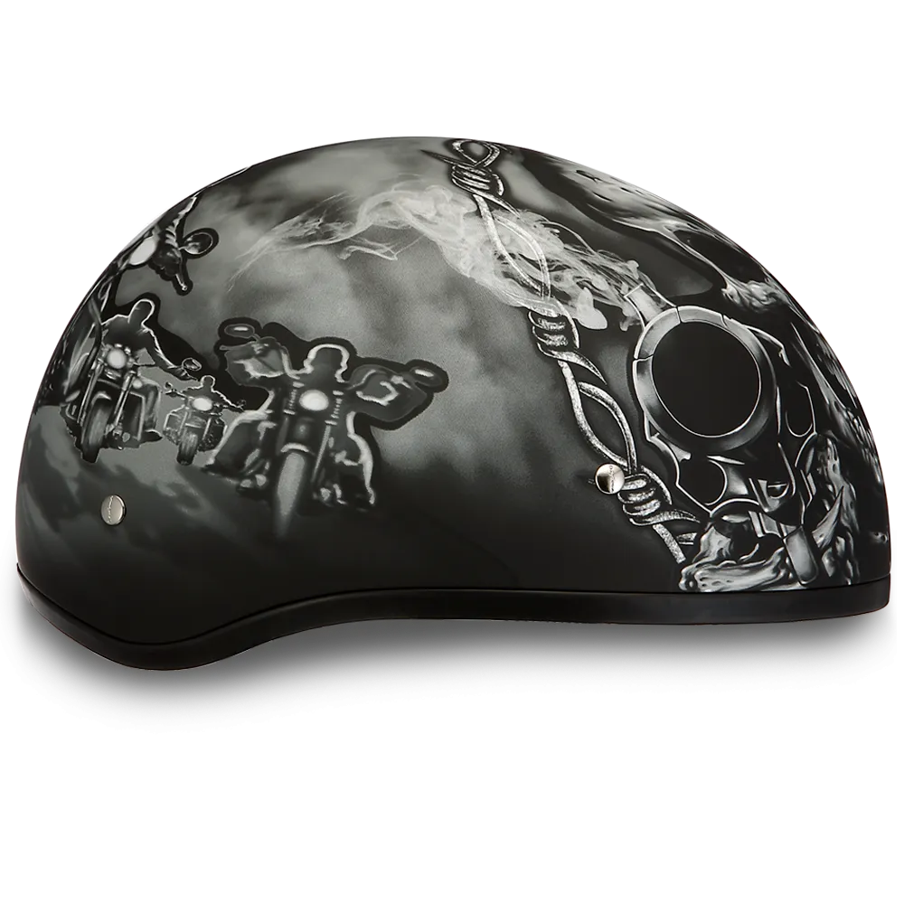 D6-G D.O.T. DAYTONA SKULL CAP - W/ GUNS