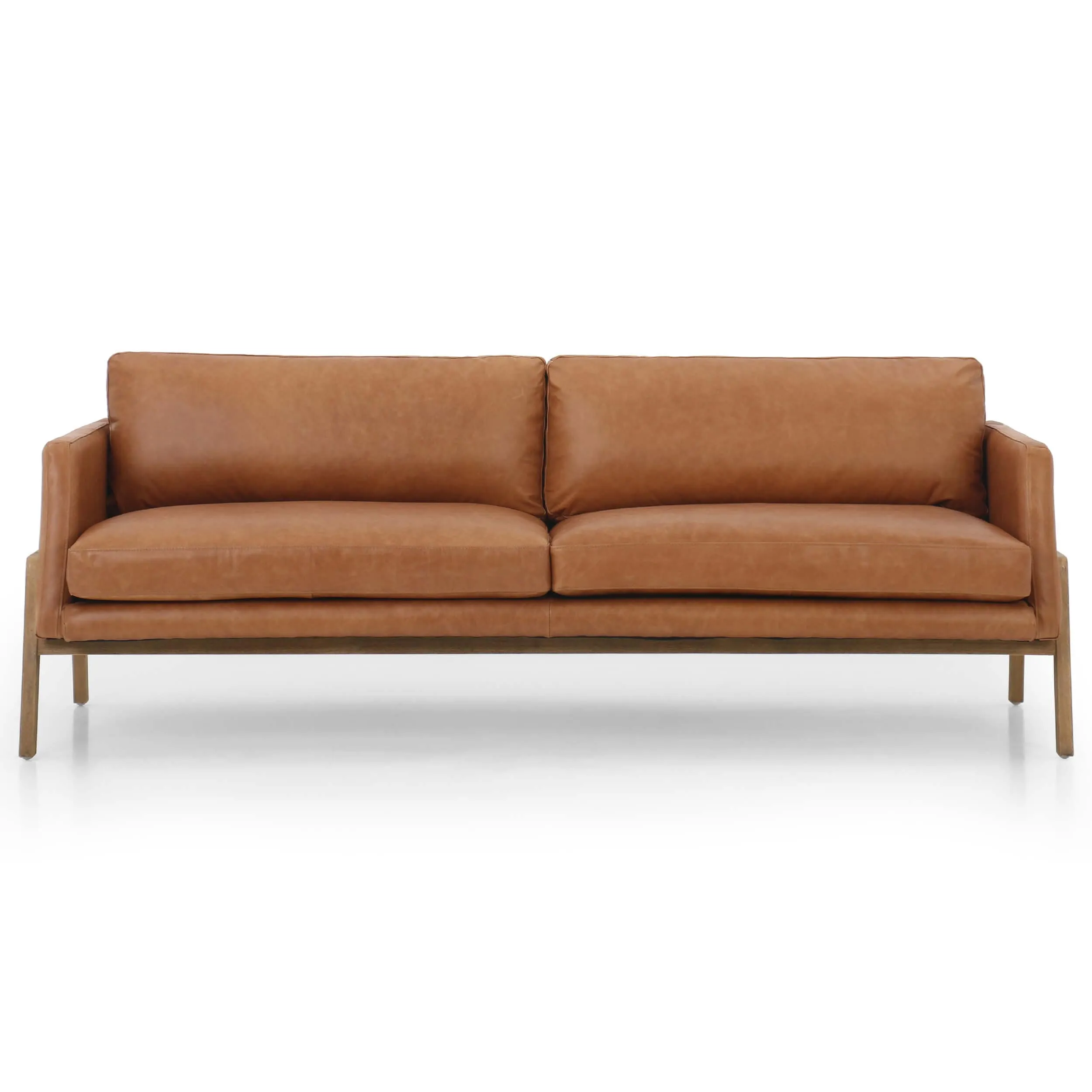 Diana 84" Leather Sofa, Sonoma Butterscotch