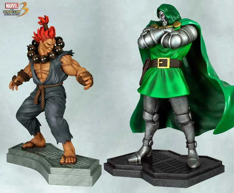 Doctor Doom Vs. Akuma 1:4 Scale Statue Set