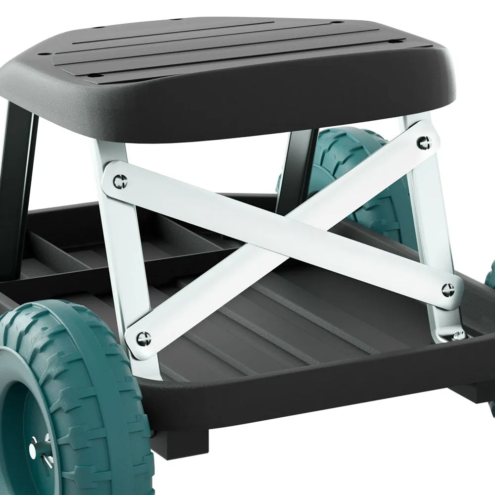 Durable Rolling Garden Stool with Wheels, 200kg Capacity - Gardeon