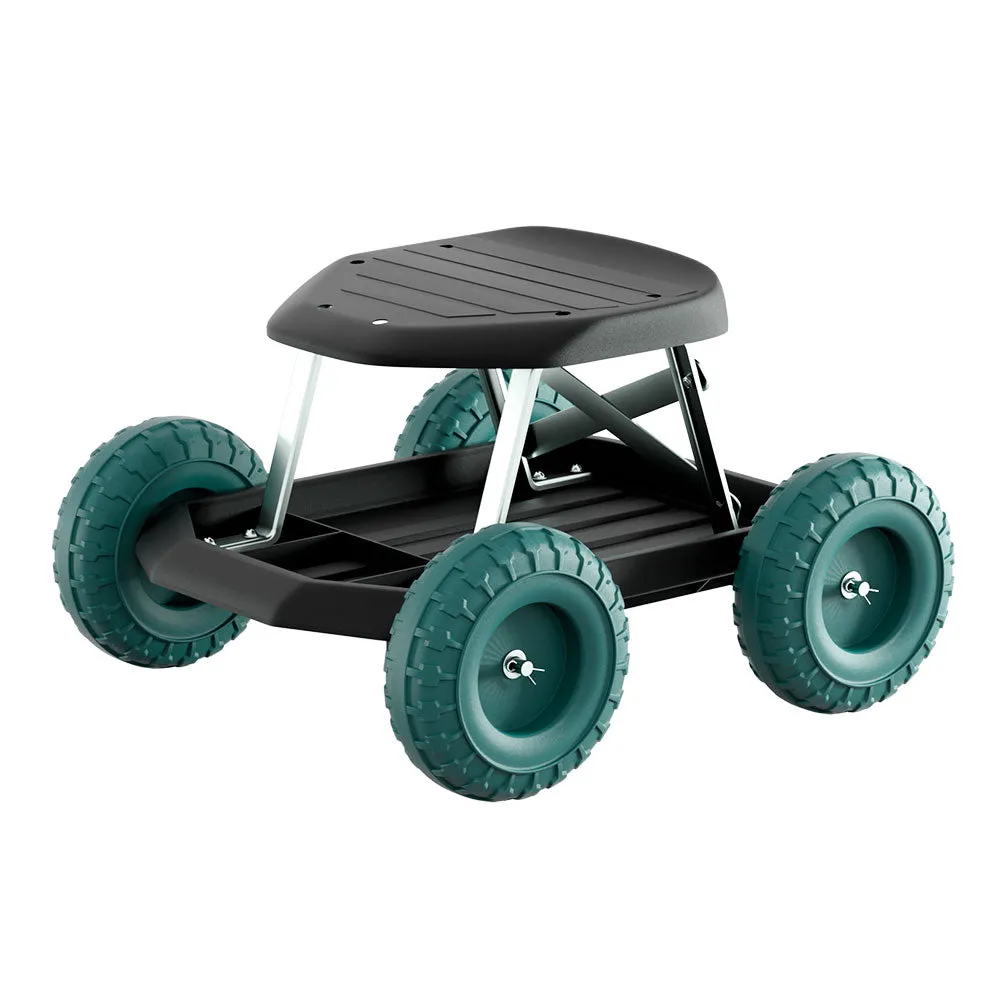 Durable Rolling Garden Stool with Wheels, 200kg Capacity - Gardeon