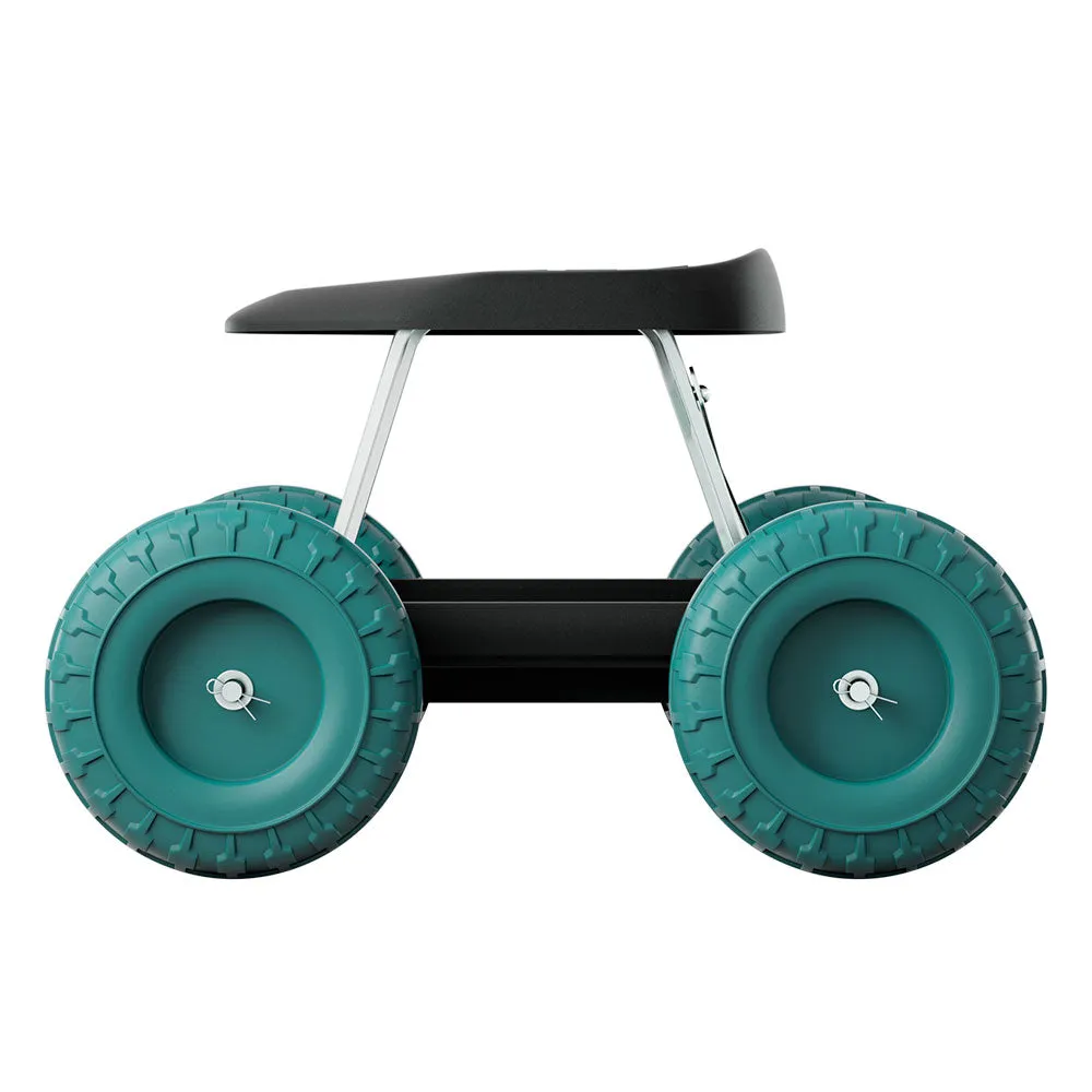 Durable Rolling Garden Stool with Wheels, 200kg Capacity - Gardeon