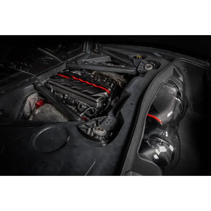 EVENTURI EVE-C8VT-CF-INT Carbon Fiber Intake System With Clear Cover for CHEVROLET Corvette C8