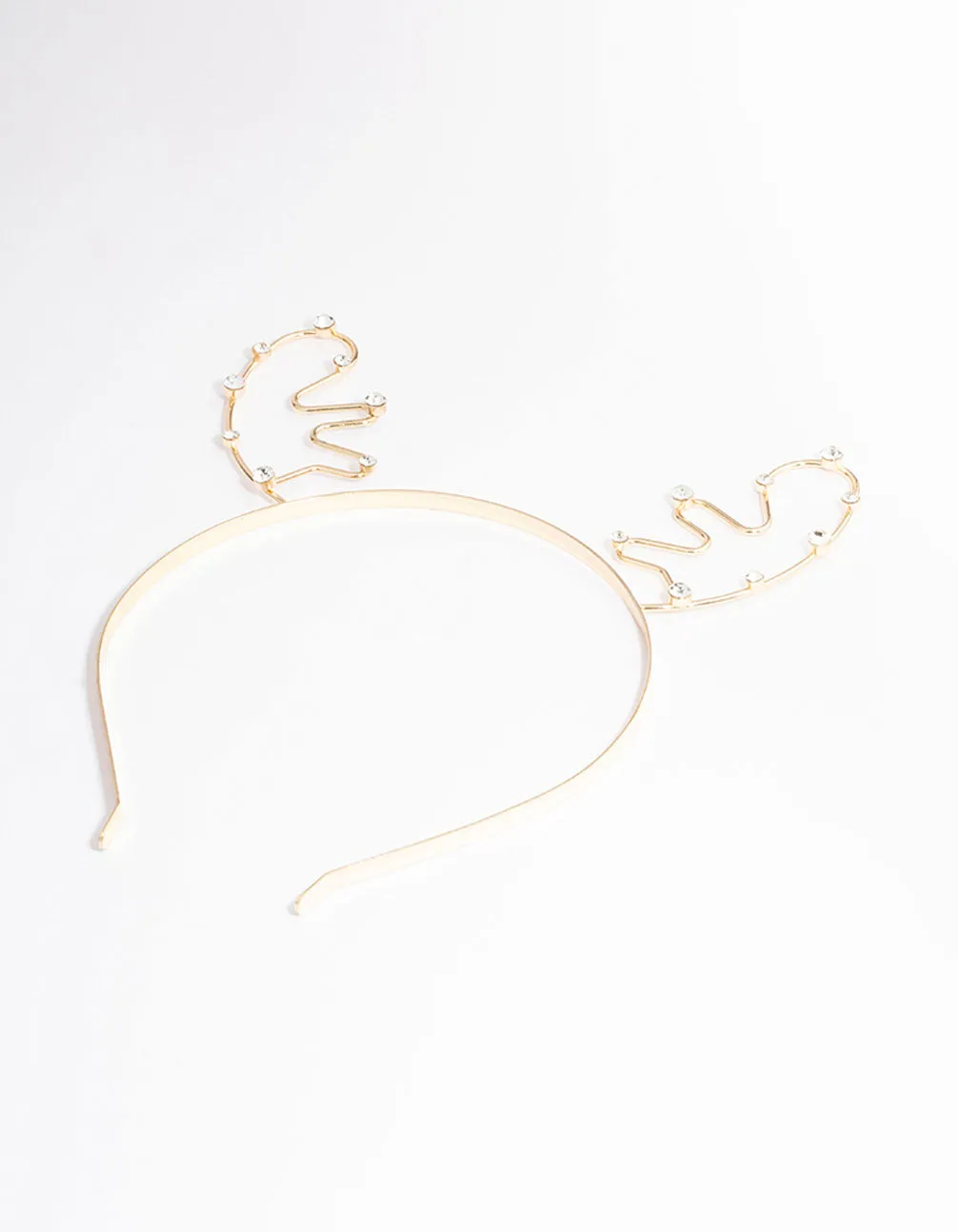 Gold Reindeer Diamante Headband