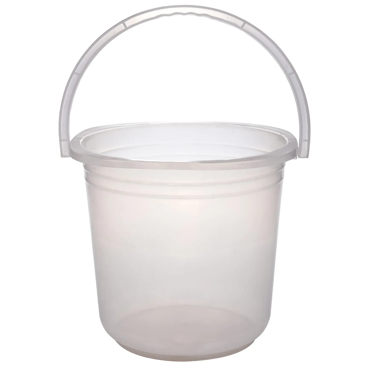 Heart Home Bucket|Plastic Bucket for Bathroom|Bucket for Bathing|Unbreakable Bucket with Handle|18 Liter|Pack of 3 (Transparent)