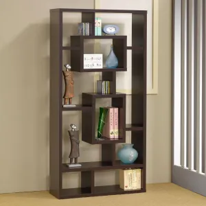 Howie Cappuccino 10-Shelf Bookcase