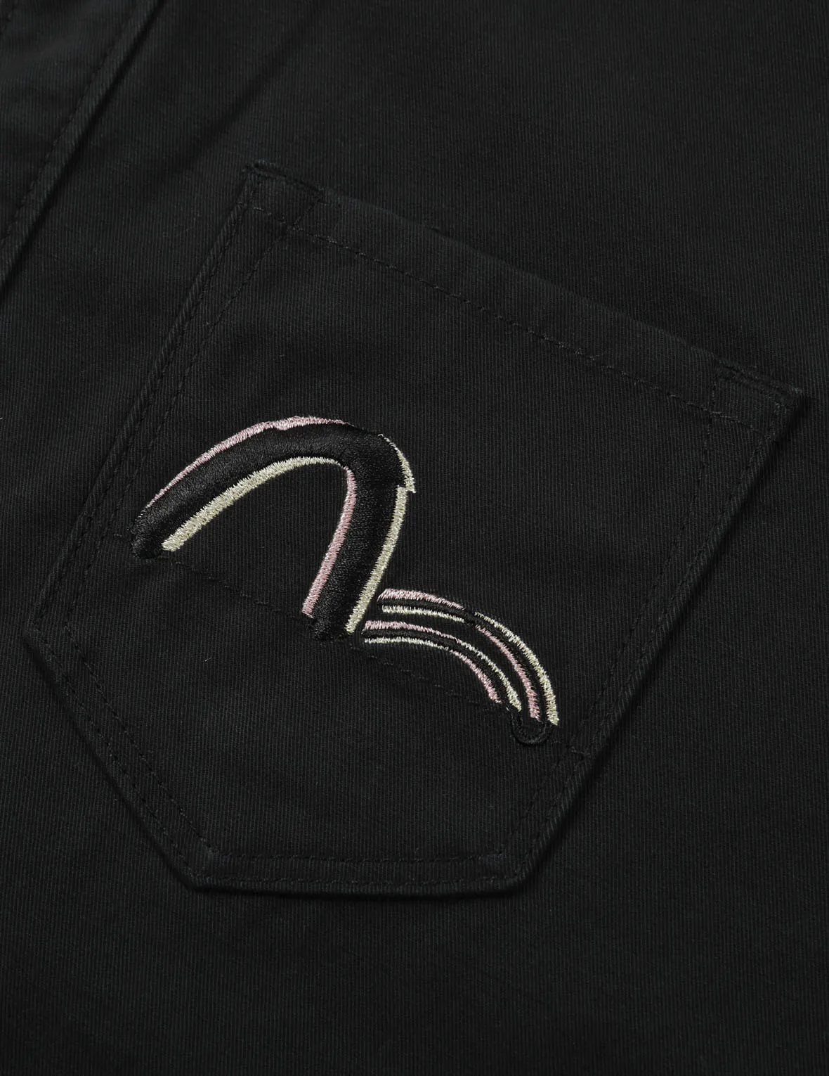 Kamon and Logo Embroidery Shirt Jacket