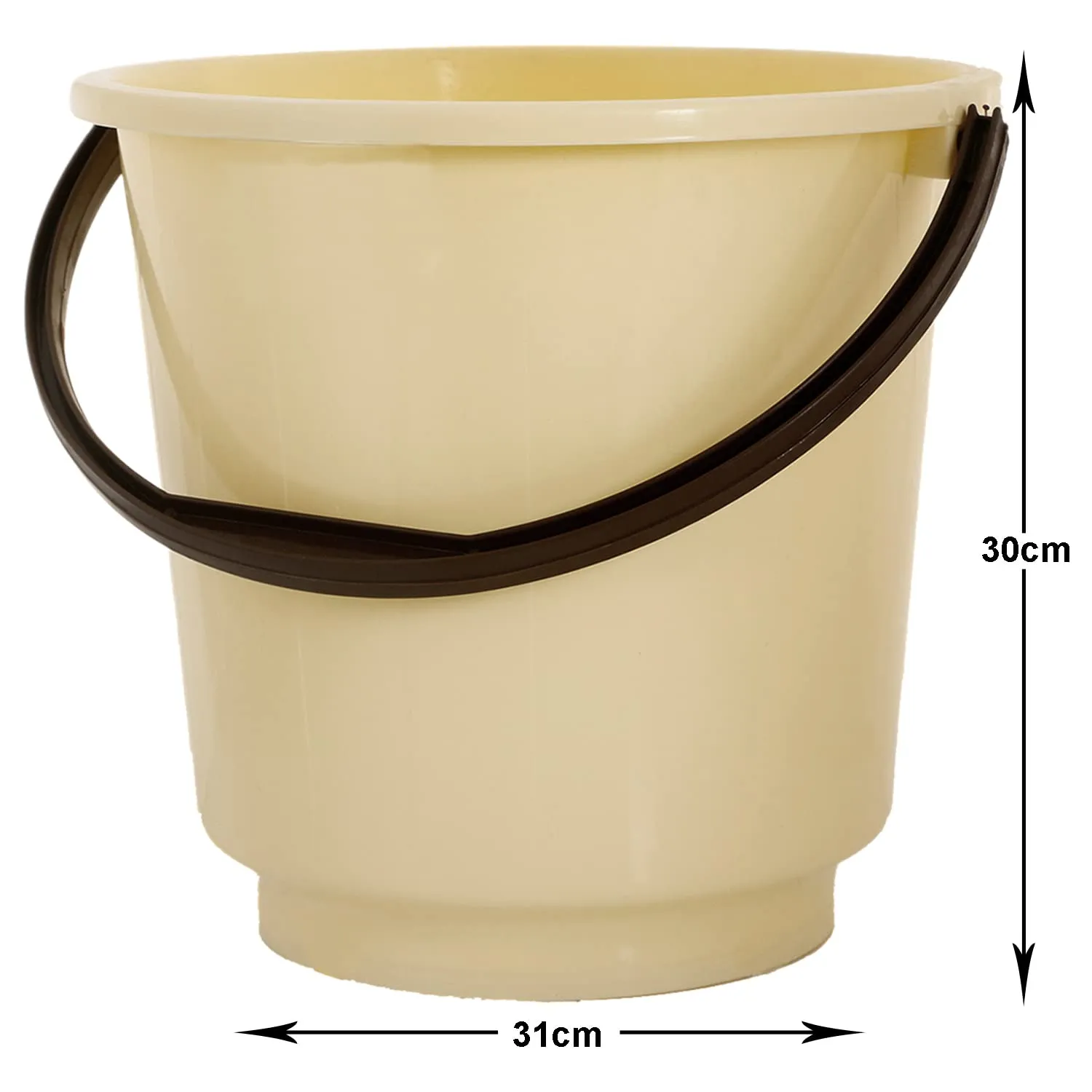 Kuber Industries Bucket|Plastic Bucket for Bathroom|Bucket for Bathing|Unbreakable Bucket with Handle|16 Liter (Yellow)