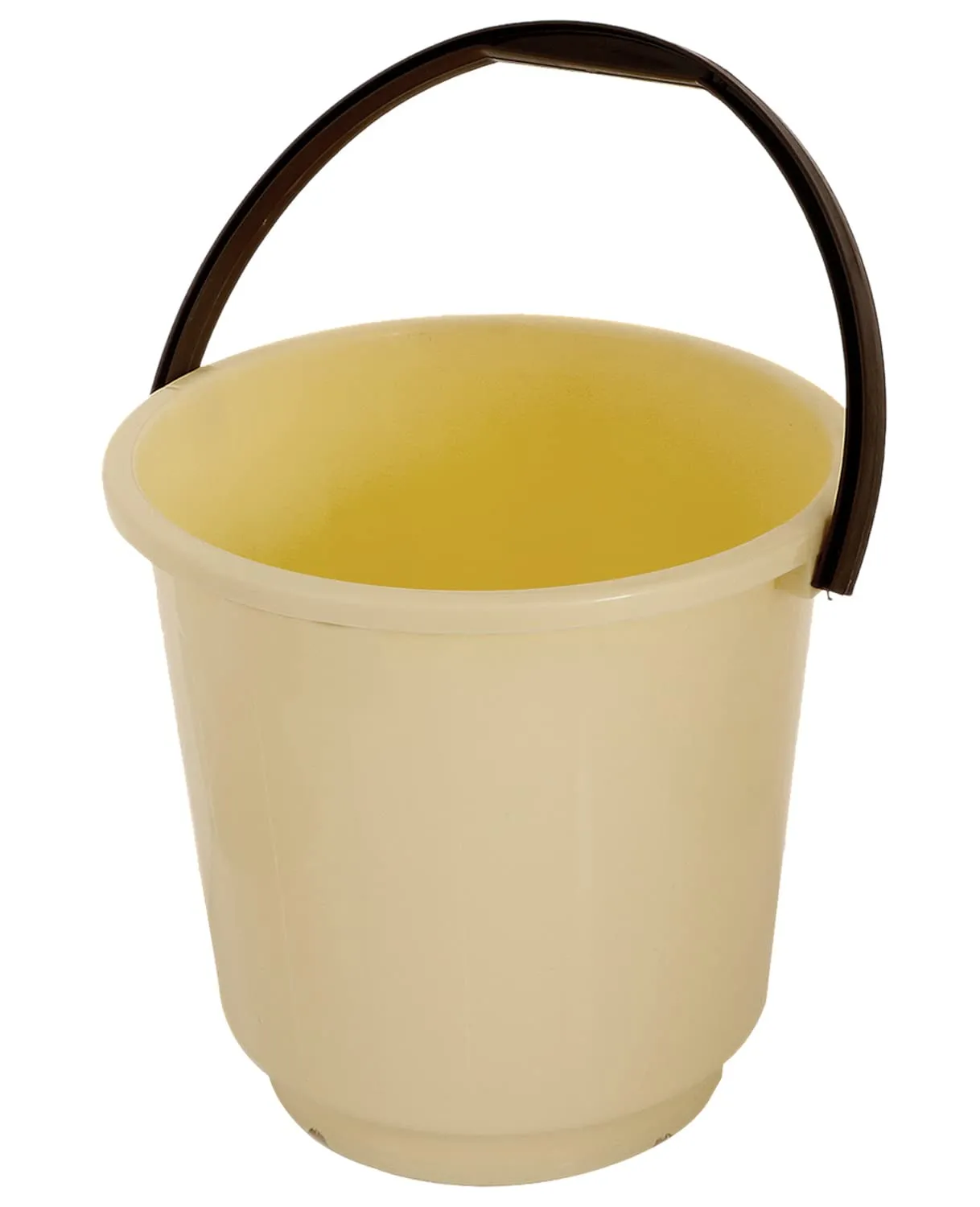 Kuber Industries Bucket|Plastic Bucket for Bathroom|Bucket for Bathing|Unbreakable Bucket with Handle|16 Liter (Yellow)