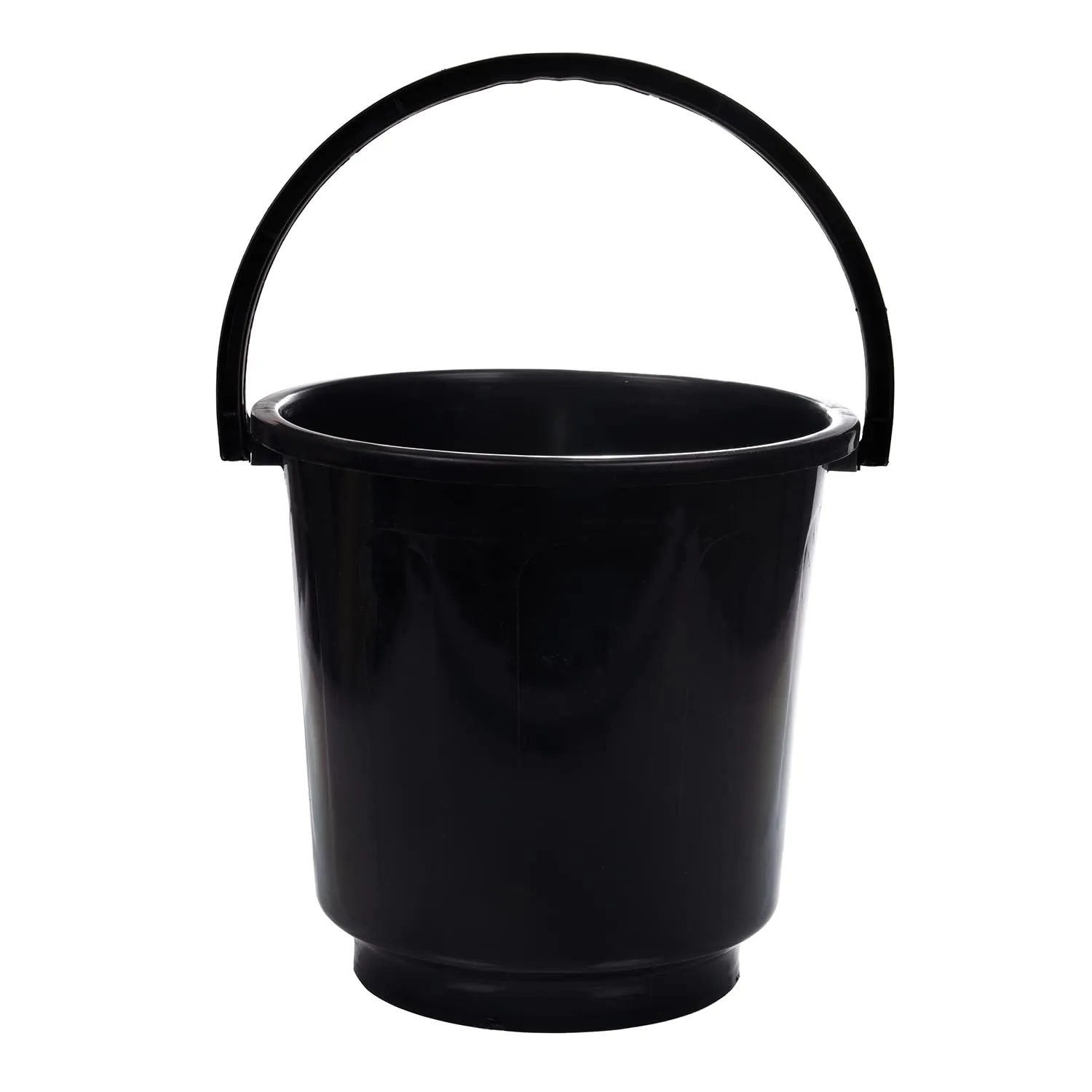 Kuber Industries Bucket|Plastic Bucket for Bathroom|Bucket for Bathing|Unbreakable Bucket with Handle|16 Liter|Pack of 2 (Black & Blue)