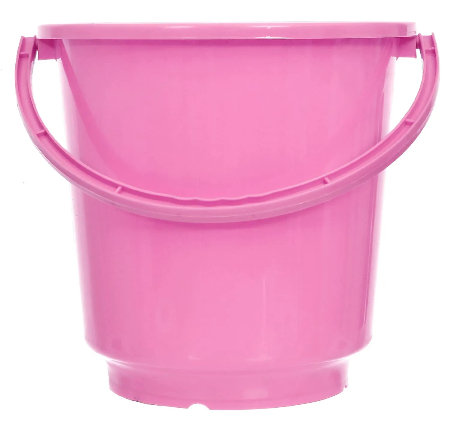 Kuber Industries Bucket|Plastic Bucket for Bathroom|Bucket for Bathing|Unbreakable Bucket with Handle|16 Liter|Pack of 2 (Pink & Yellow)