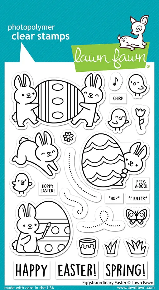 Lawn Fawn - eggstraordinary easter - clear stamp set