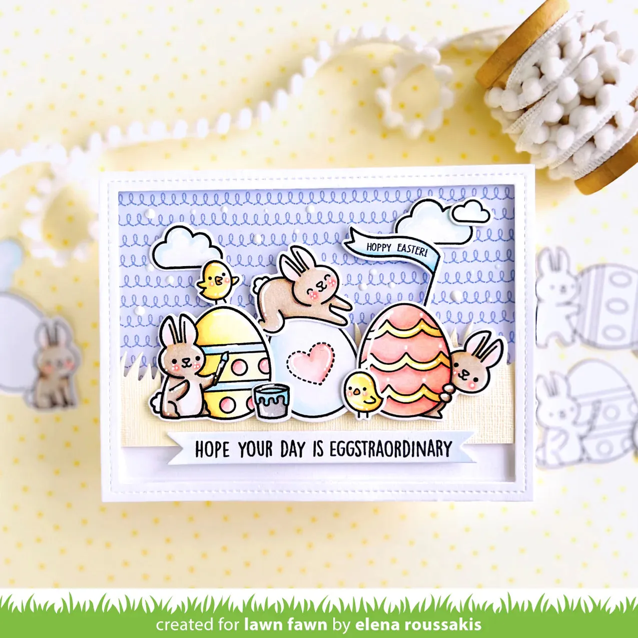 Lawn Fawn - eggstraordinary easter - clear stamp set