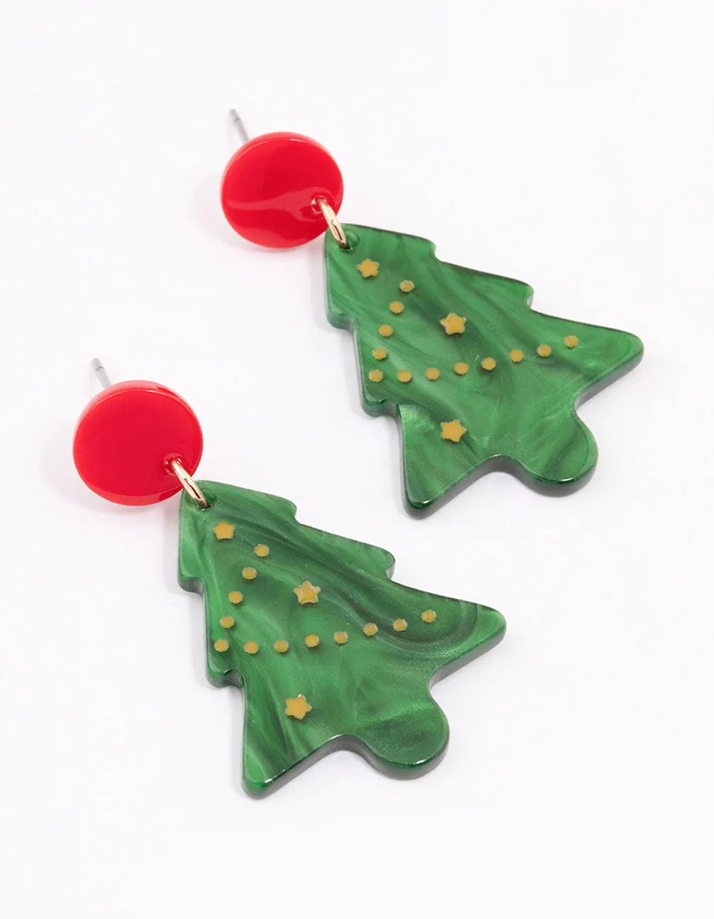 Mini Christmas Tree Drop Earrings