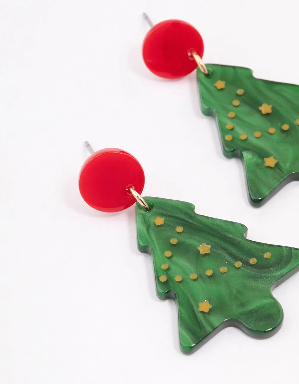 Mini Christmas Tree Drop Earrings