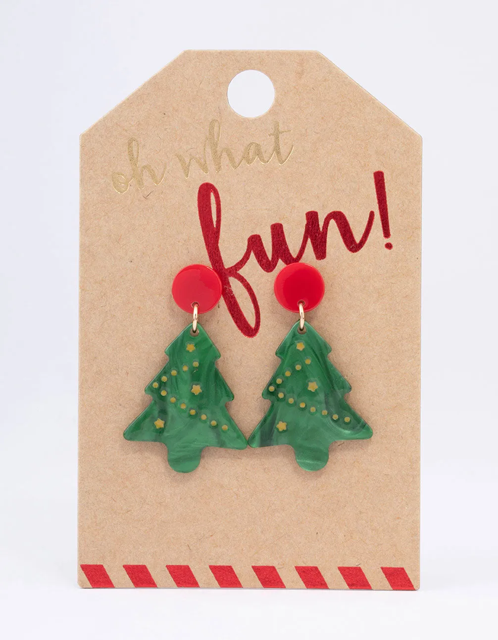 Mini Christmas Tree Drop Earrings