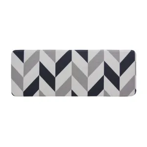 Soft Padded Kitchen Floor Mat Herringbone Navy