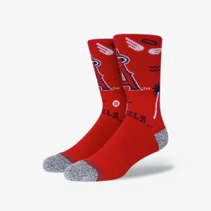 STANCE SOCKS LA A LANDMARK RED