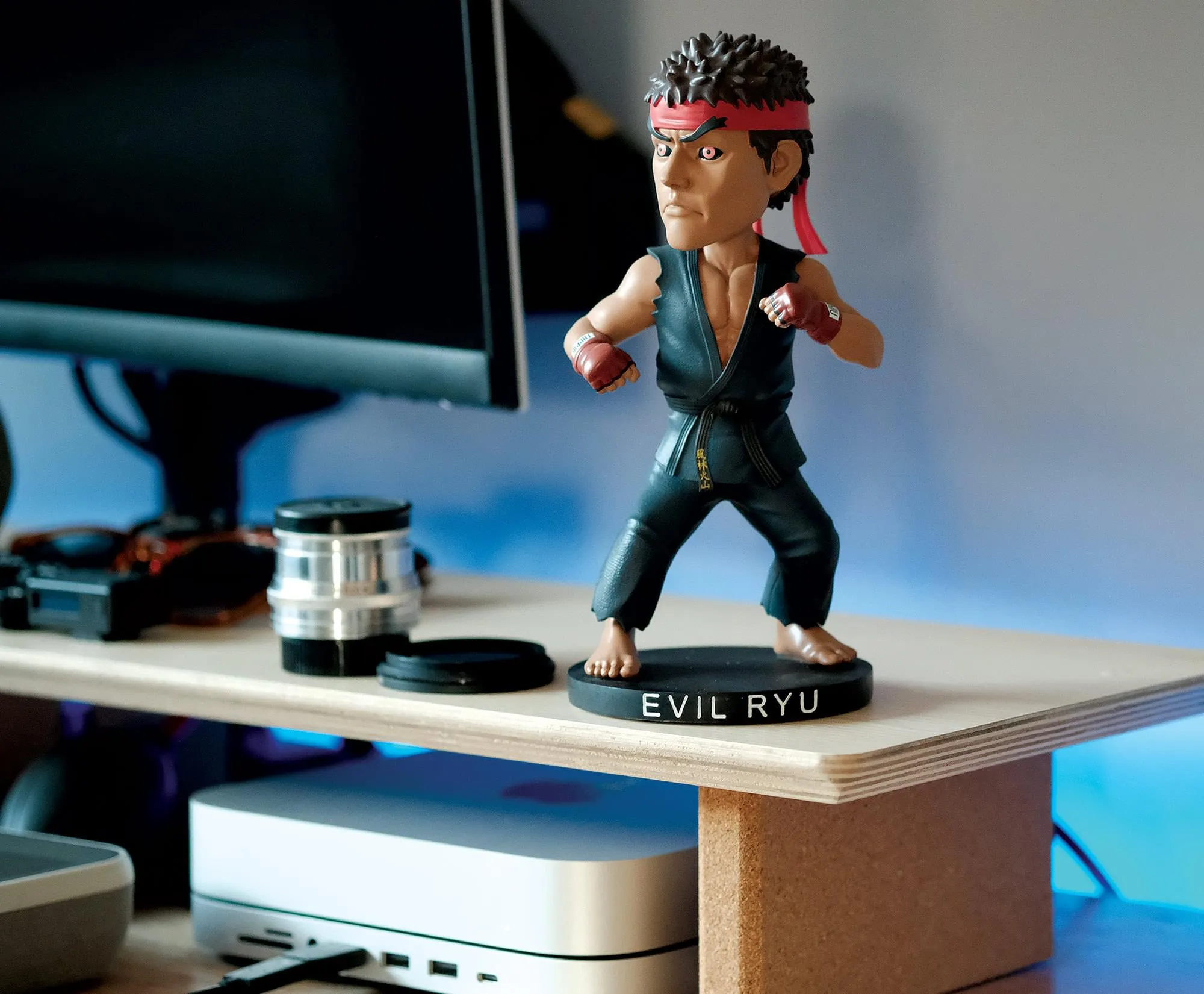 Street Fighter Evil Ryu 8-Inch Resin Bobblehead Figure | Toynk Exclusive