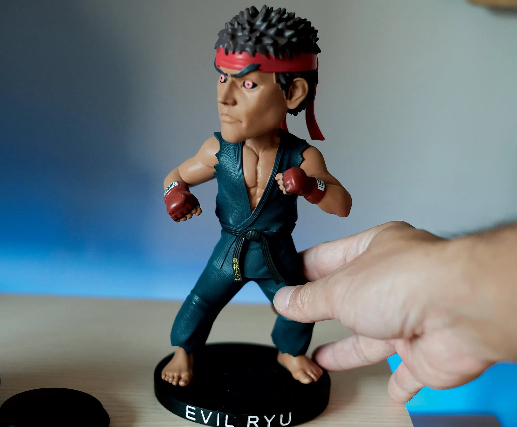 Street Fighter Evil Ryu 8-Inch Resin Bobblehead Figure | Toynk Exclusive