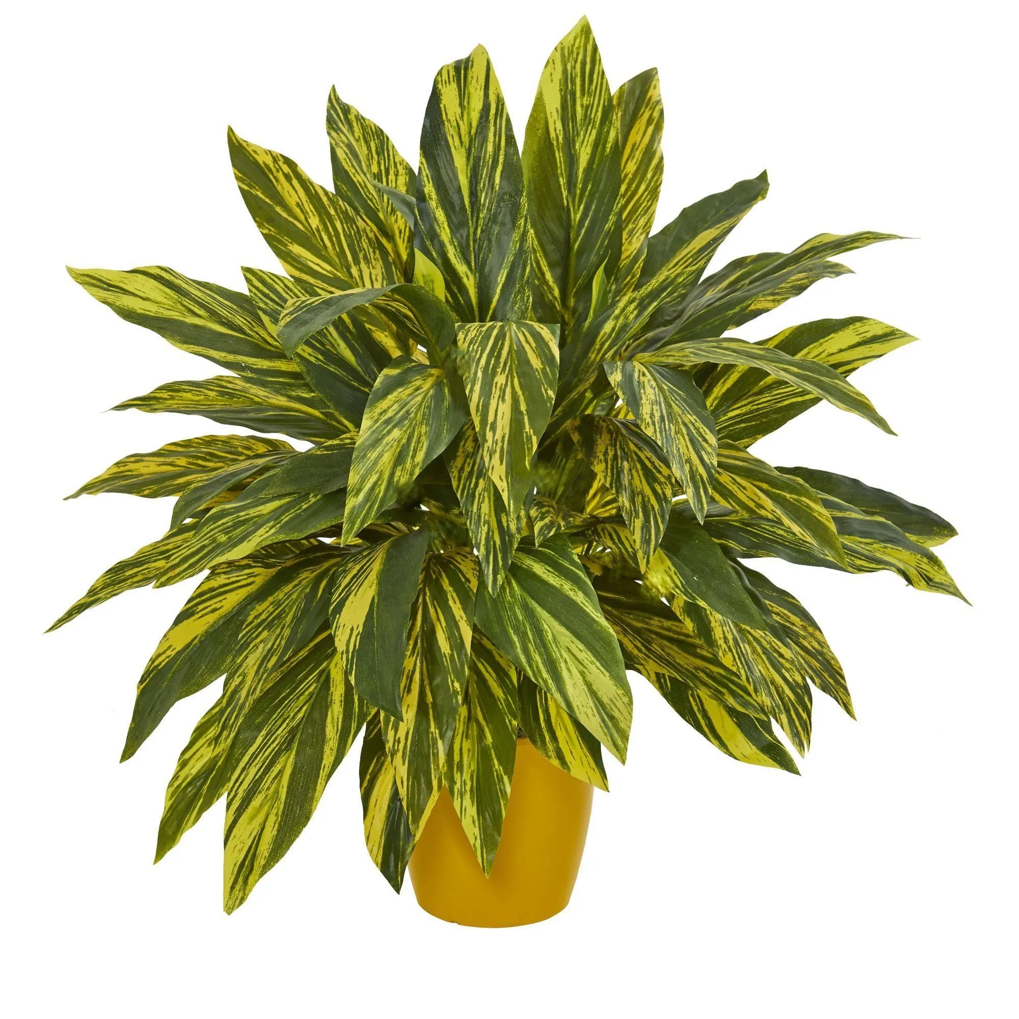 Tradescantia Artificial Plant in Yellow Planter