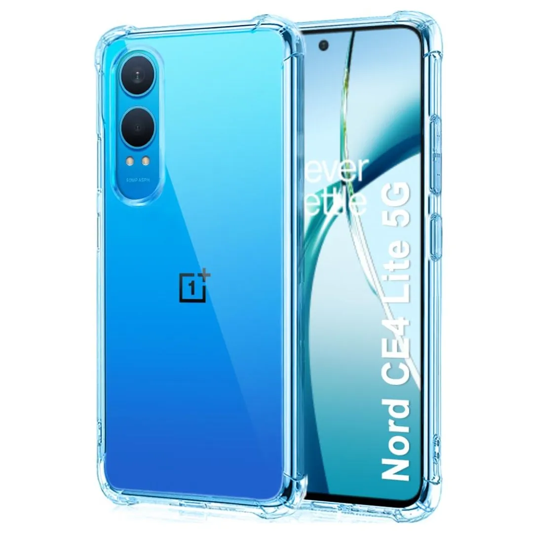 Transparent Silicone Mobile Back Cover for  OnePlus Nord CE 4 Lite 5G (Soft & Flexible Back Cover)