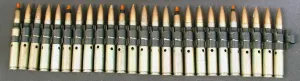 US WW2 Steel Dummy Ball Cartridges In Links: 25 Rounds (Ball/APT)