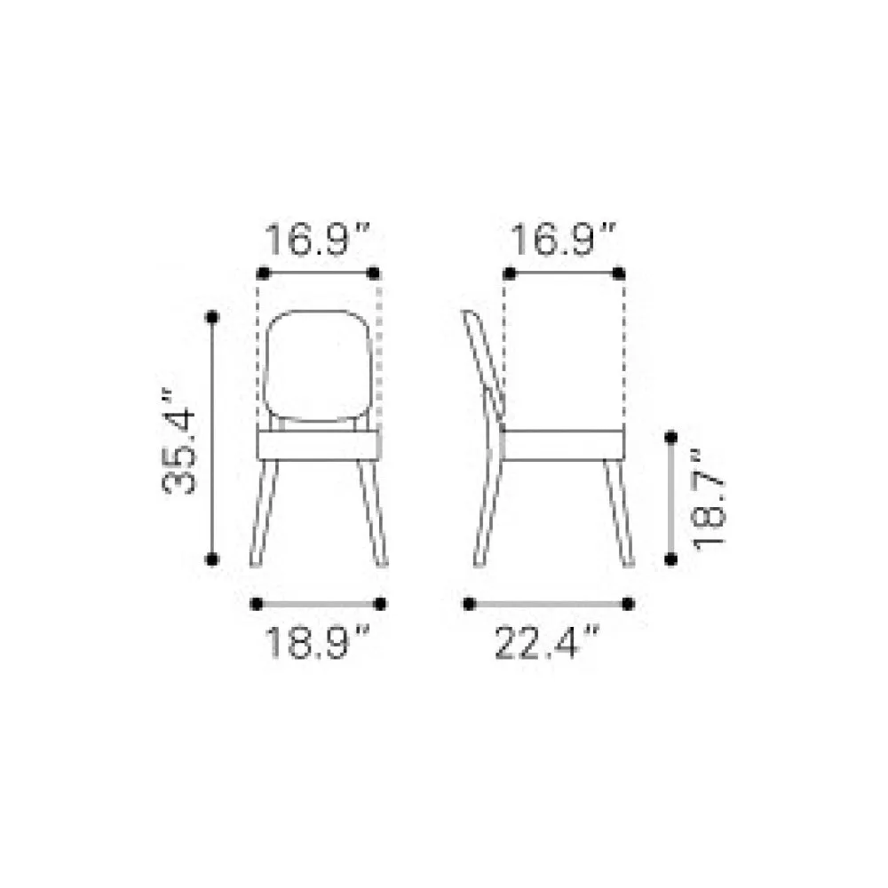 Zuo Alberta Dining Chair - set of 2